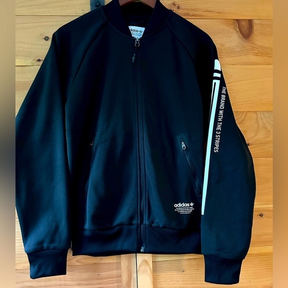 adidas Other - adidas FULL ZIP TRACK JACKET “THE BRAND WITH THE THREE STRIPES” MENS S